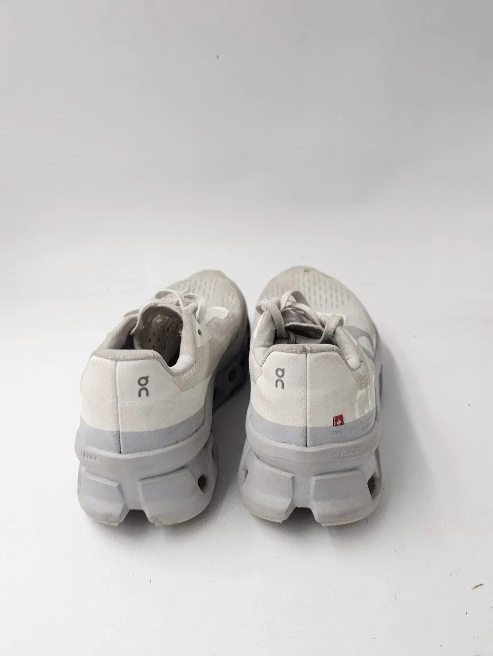 On Running Cloudmonster 1 White Glacier Graphic Spellout Max Cushion Womens 6.5